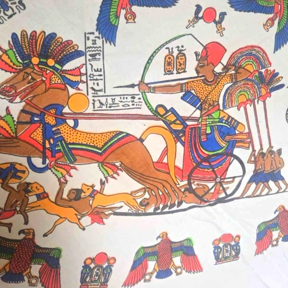 Vintage Ancient Egyptian circular tablecloth